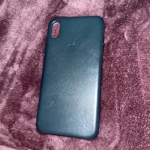 Green LEATHER, XS MAX {Apple} Case